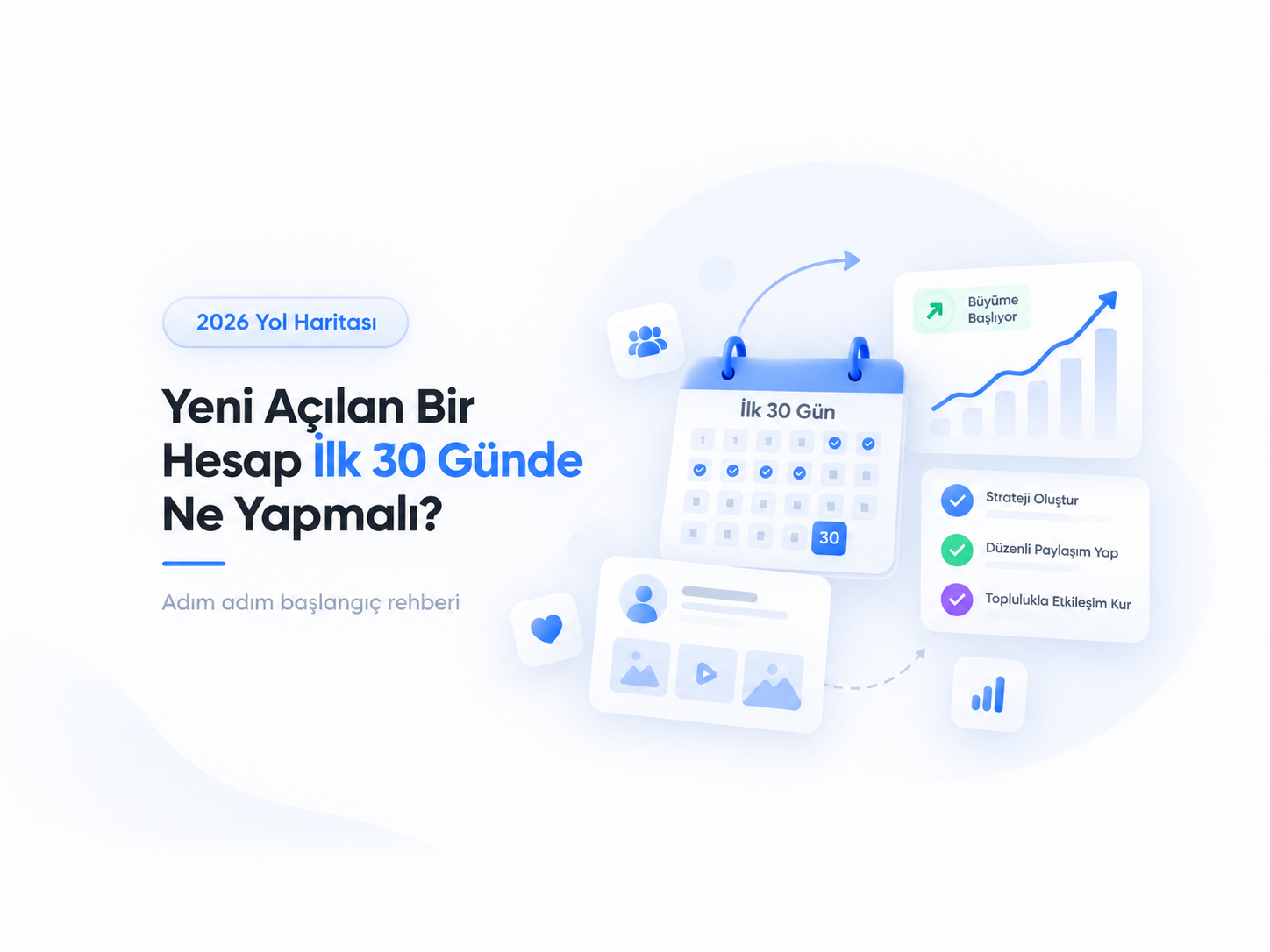 Yeni Açılan Instagram Hesabı İlk 30 Günde Ne Yapmalı? (2026 Yol Haritası)