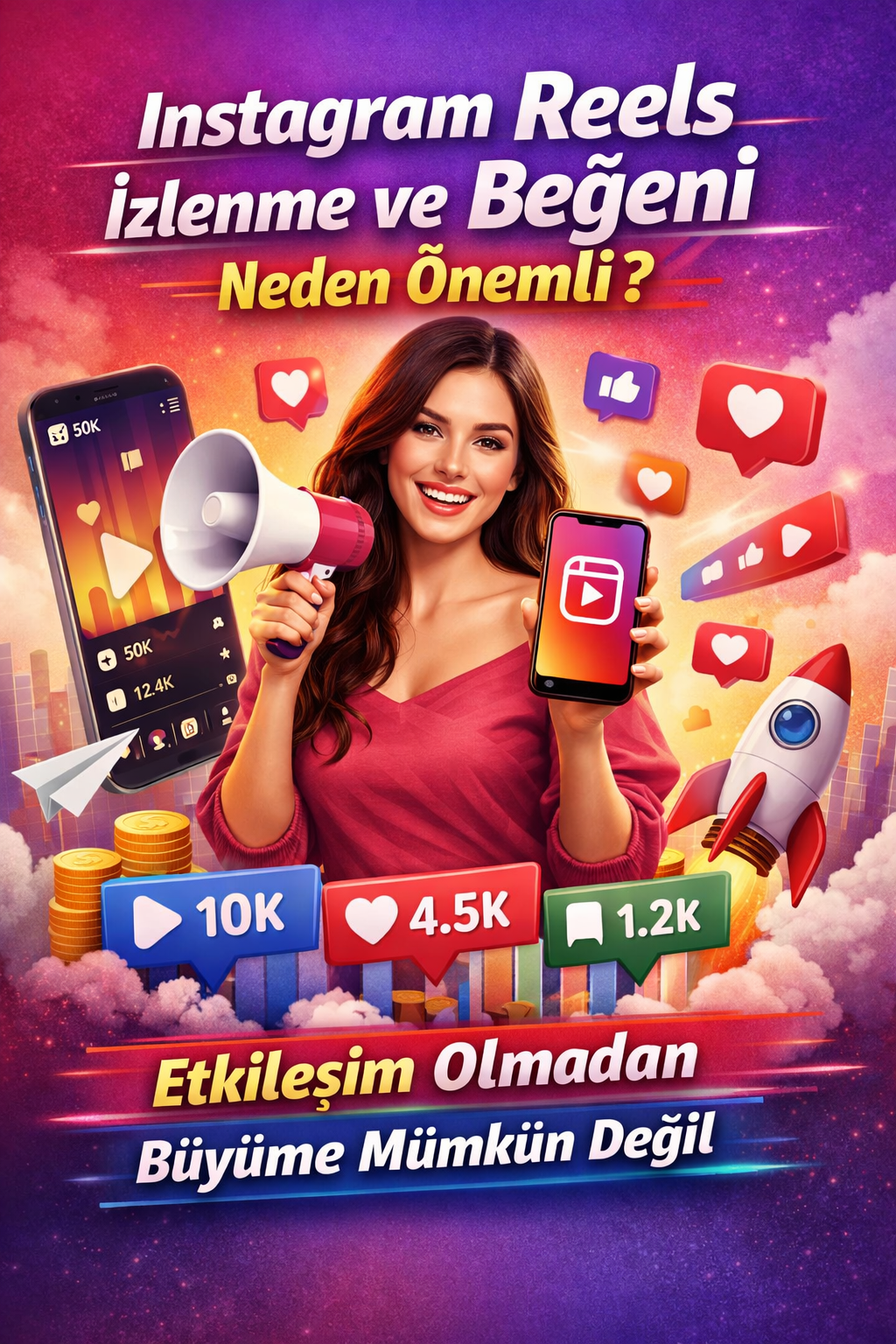 Instagram Reels İzlenme ve Beğeni Neden Önemli? Etkileşim Olmadan Büyüme Mümkün Değil